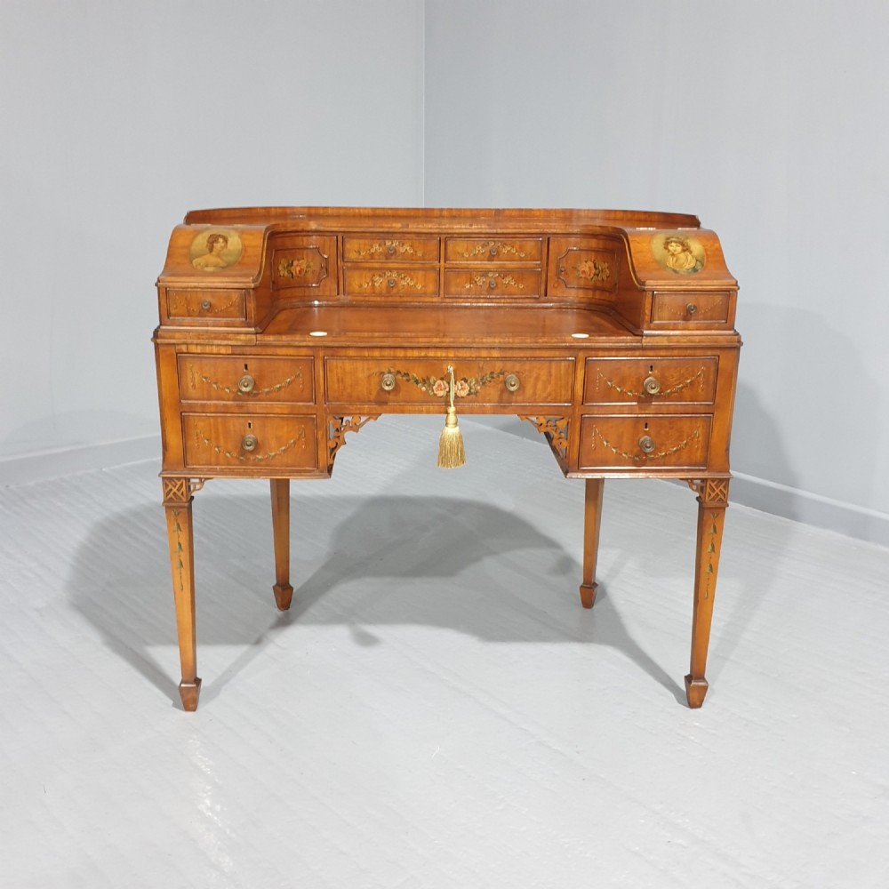 Outstanding Painted Satinwood Carlton House Desk