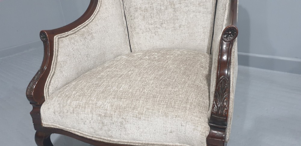 Lovely Mahogany Library Easy Chair View V