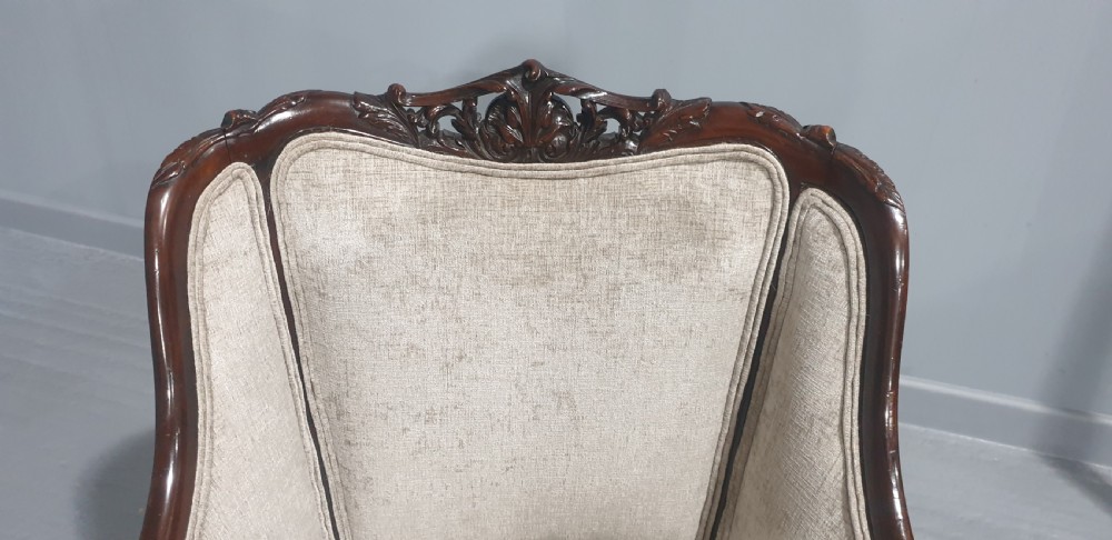Lovely Mahogany Library Easy Chair View VIII