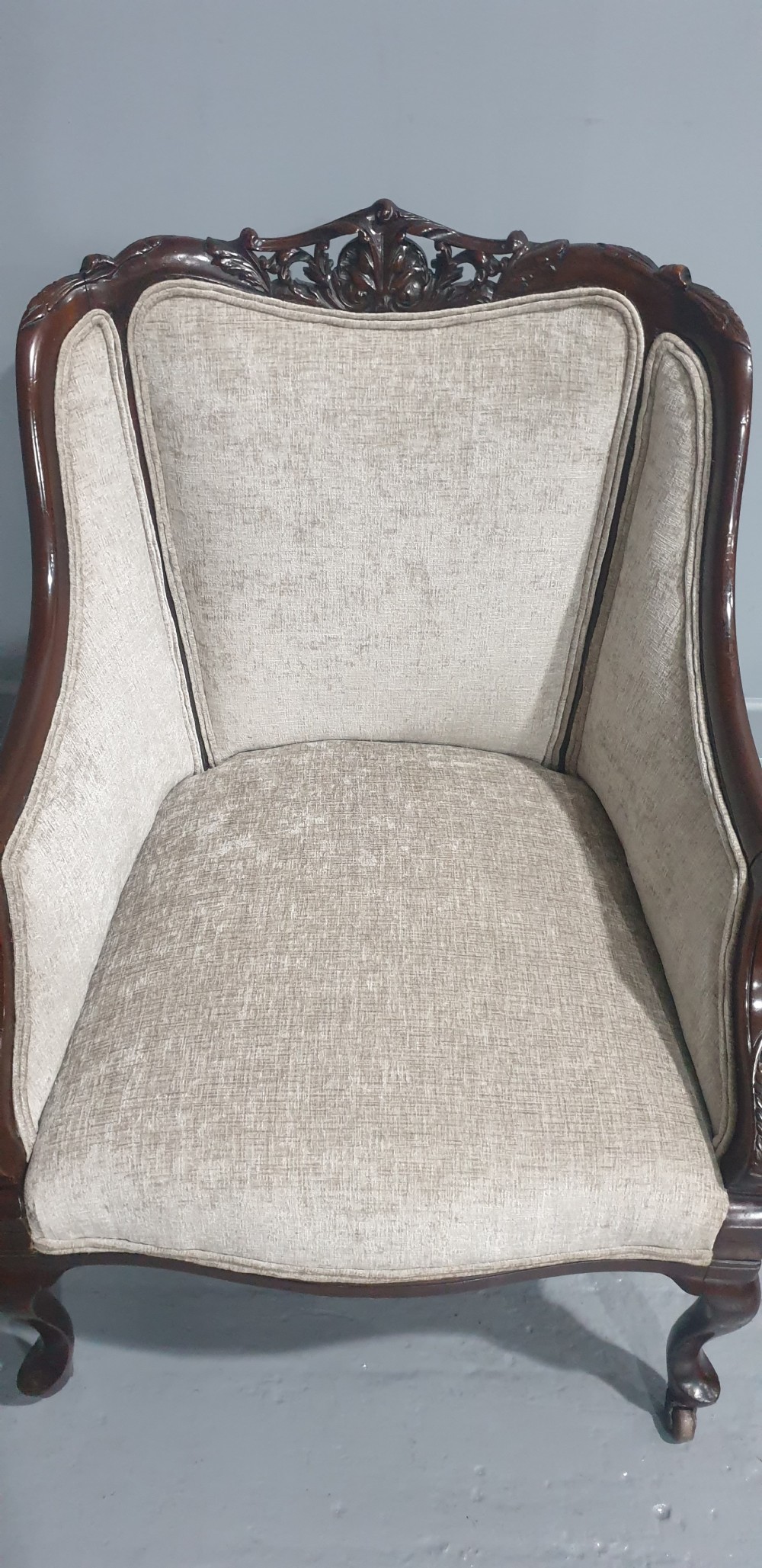 Lovely Mahogany Library Easy Chair View XIV