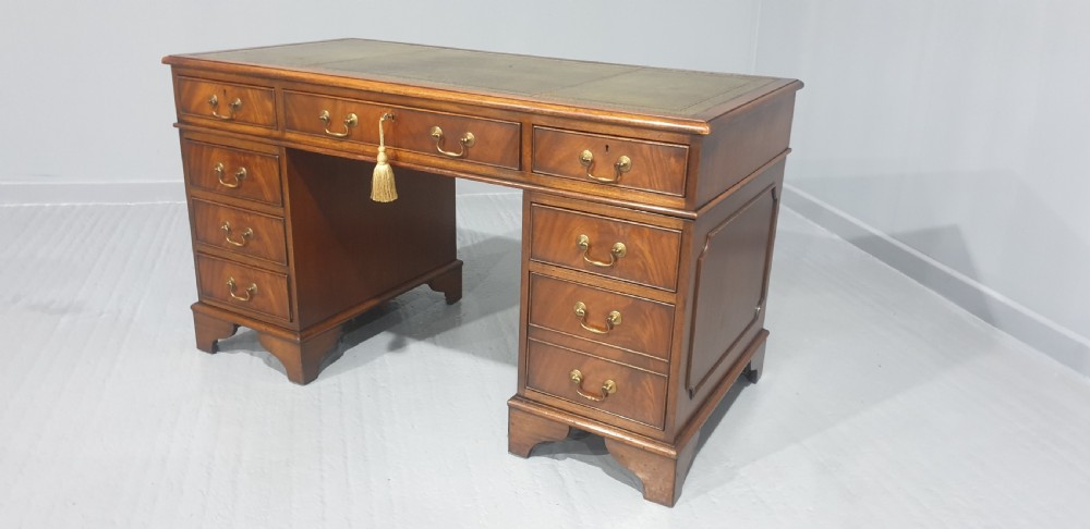 Mahogany Pedestal Desk View III