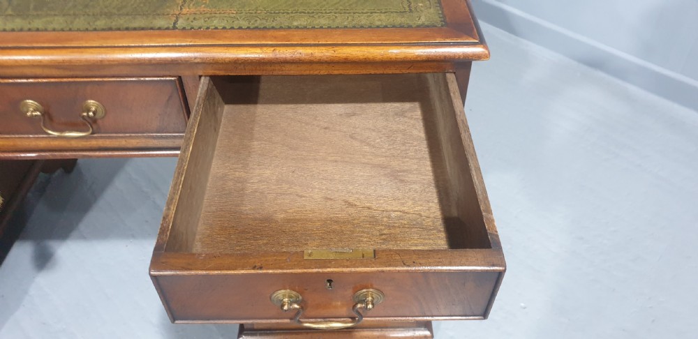 Mahogany Pedestal Desk View VI