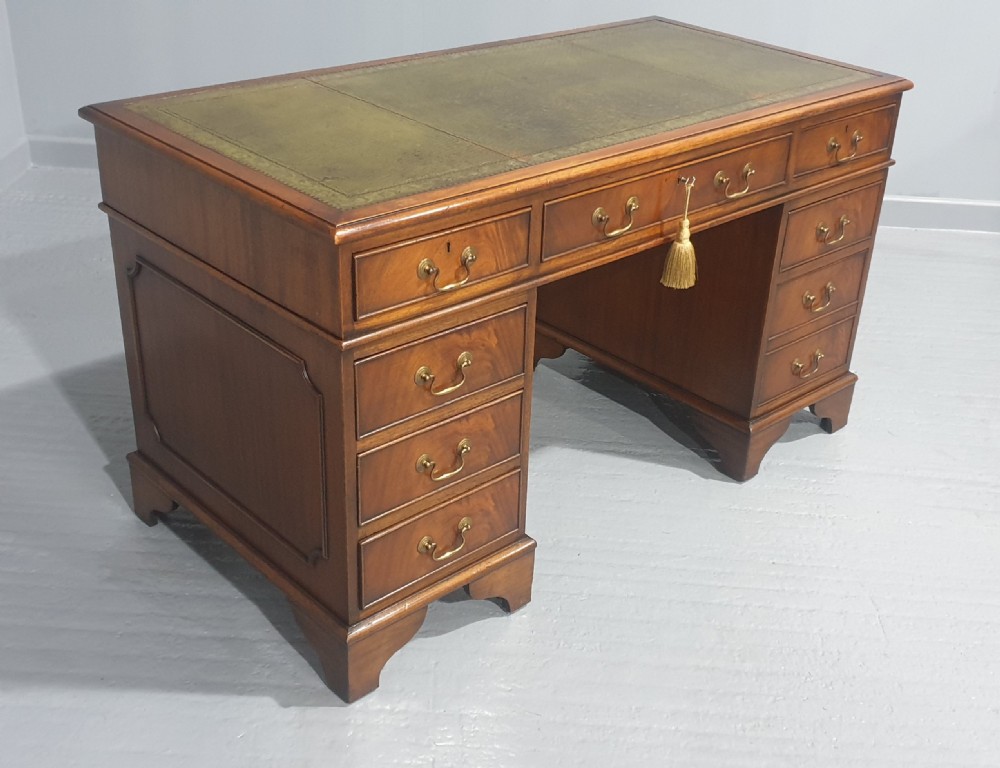 Mahogany Pedestal Desk View VII