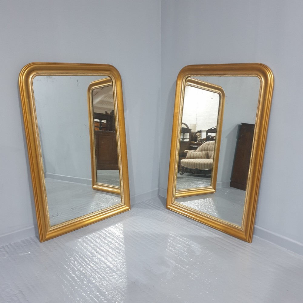 Large Pair French Louis Phillipe Mirrors