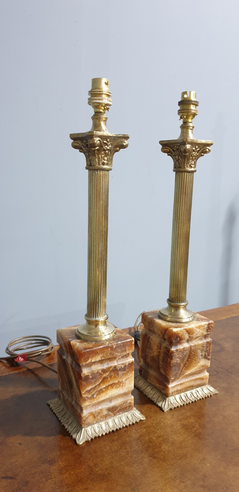 Superb Pair Marble Lamps View VI