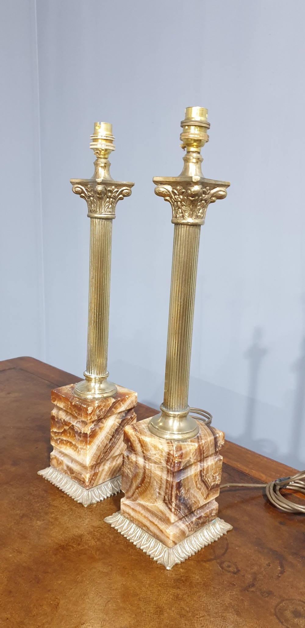 Superb Pair Marble Lamps View VII