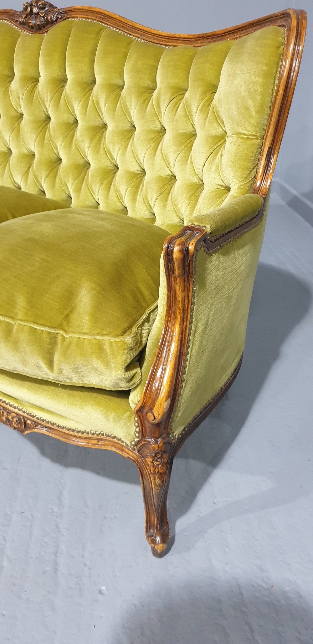 Wonderful French Curved Sofa View VII