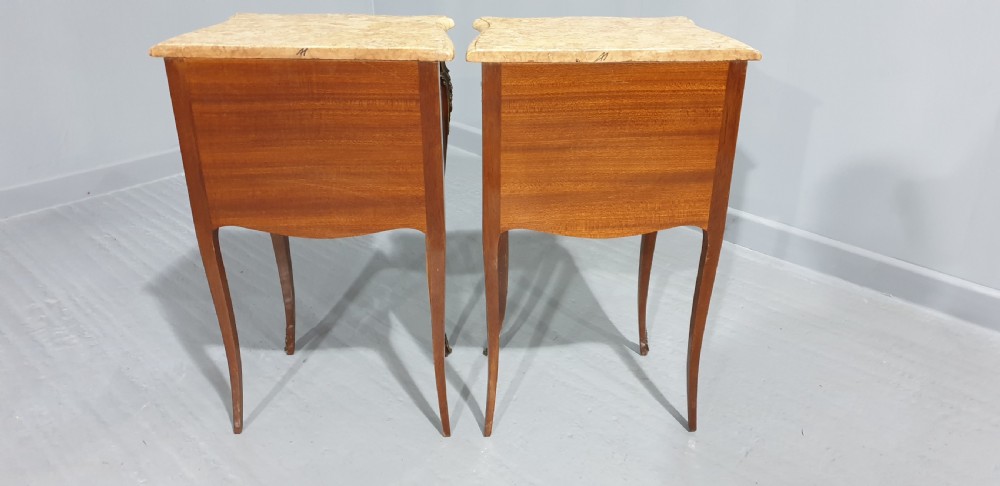 Oversized French Marquetry Bedside Chest of Drawers View VIII