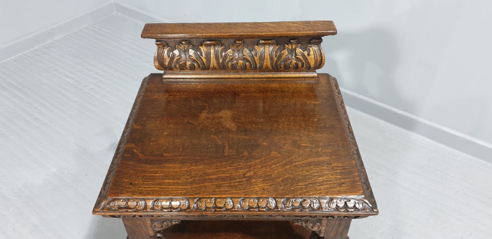 Super Carved Oak Coal Bin View IV