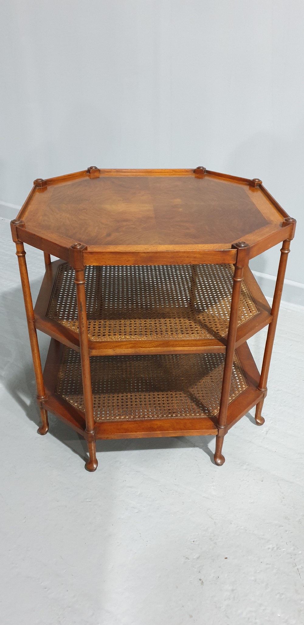 Walnut and Bergere Lamp Coffee Table View II