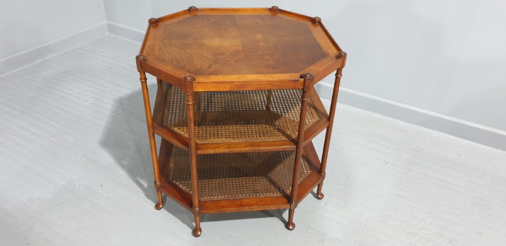 Walnut and Bergere Lamp Coffee Table View IV