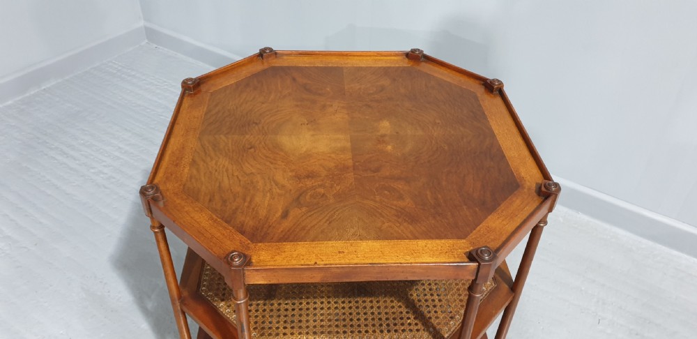 Walnut and Bergere Lamp Coffee Table View VI