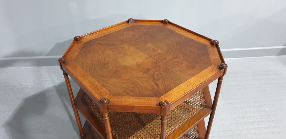 Walnut and Bergere Lamp Coffee Table View VII