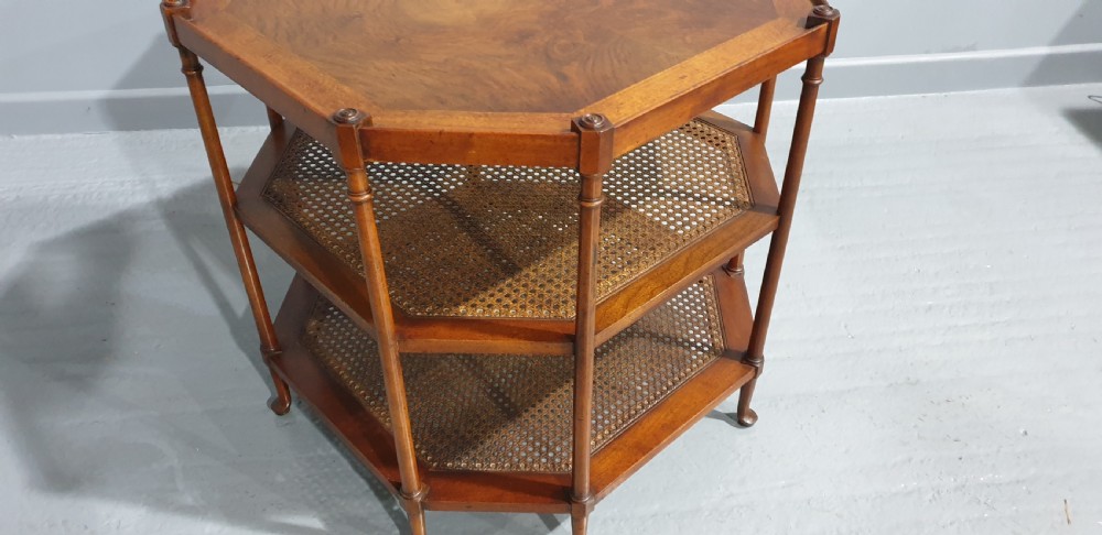 Walnut and Bergere Lamp Coffee Table View VIII