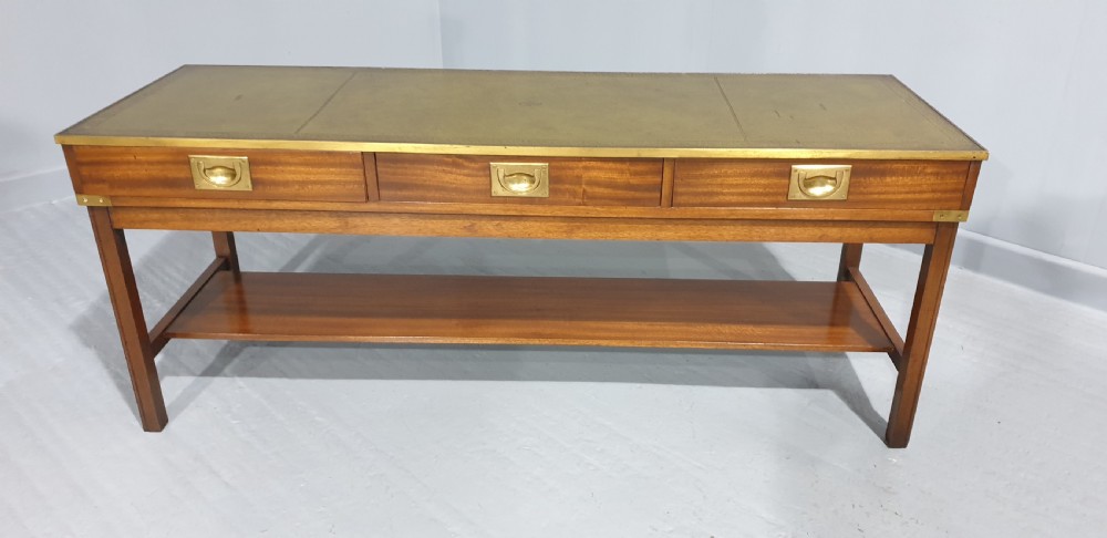 Very Nice Mahogany Campaign Coffee Table View II