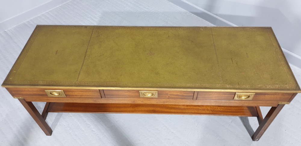 Very Nice Mahogany Campaign Coffee Table View III