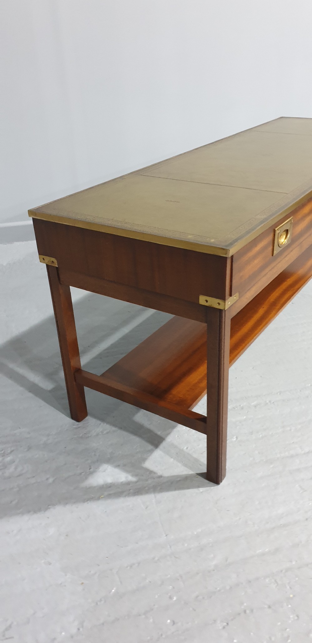 Very Nice Mahogany Campaign Coffee Table View IV