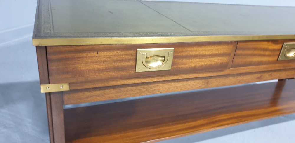 Very Nice Mahogany Campaign Coffee Table View VI