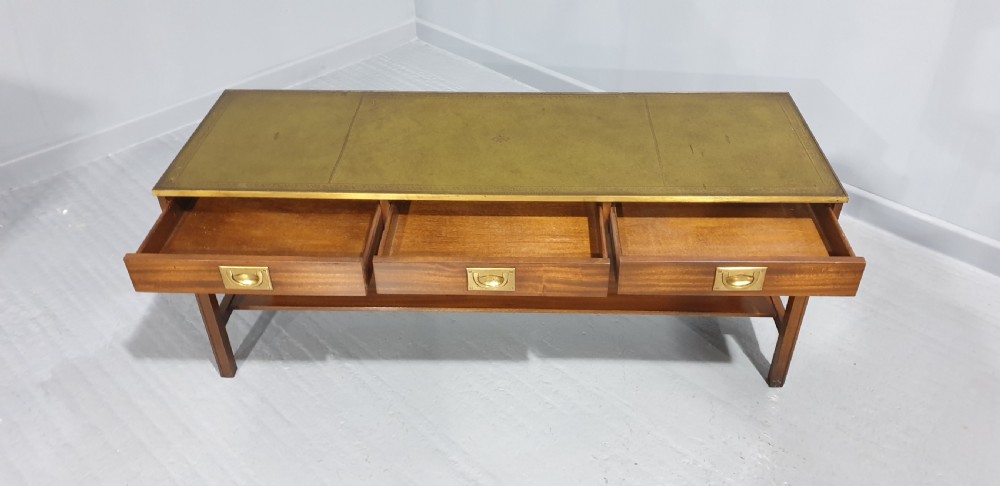 Very Nice Mahogany Campaign Coffee Table View VII