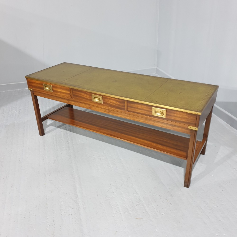 Very Nice Mahogany Campaign Coffee Table