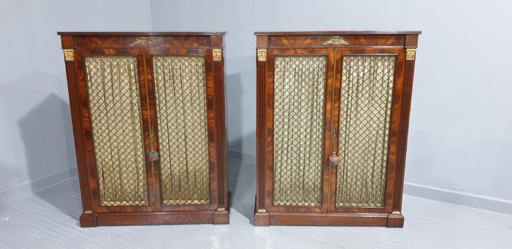 Superb Pair Regency Bookcases View II