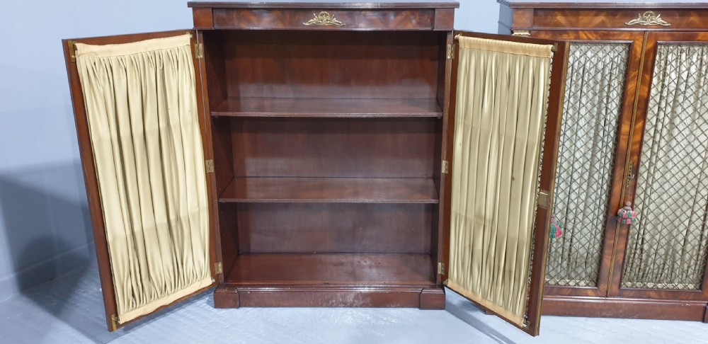 Superb Pair Regency Bookcases View V