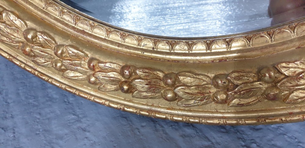 Large Round Gilt Mirror View V
