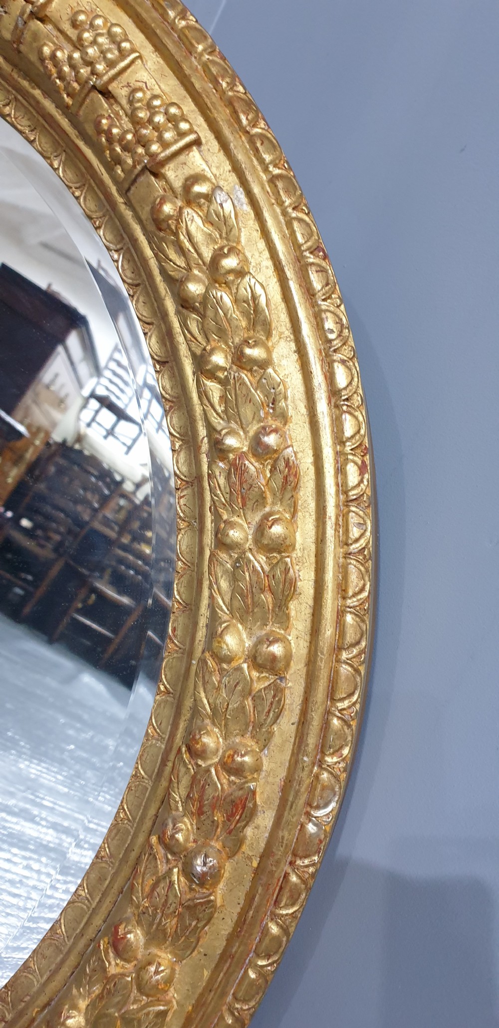 Large Round Gilt Mirror View VII