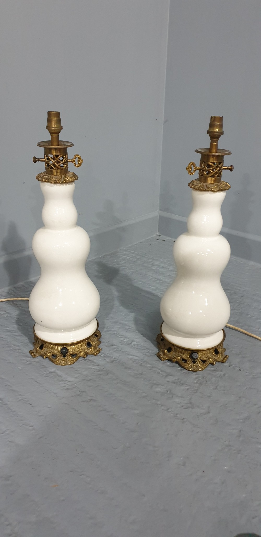 Pair French Table Lamps View II