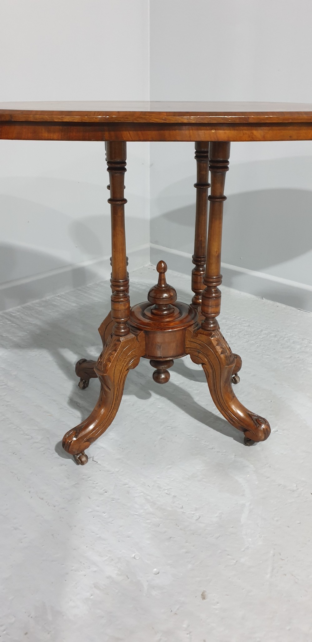 Victorian Walnut Inlaid Table View IV