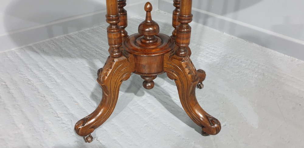 Victorian Walnut Inlaid Table View V