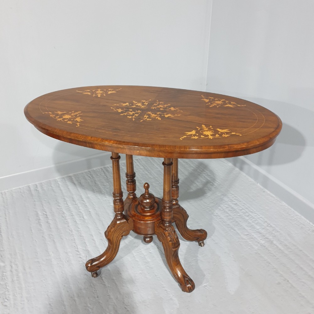 Victorian Walnut Inlaid Table