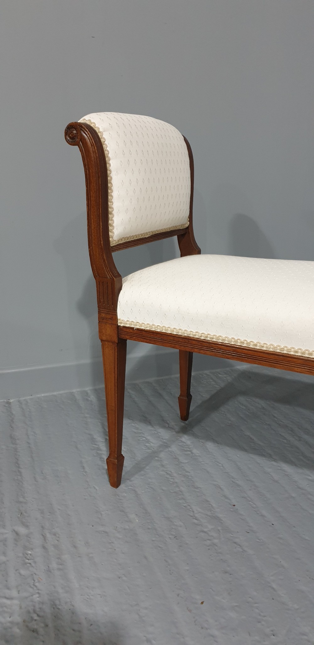 Edwardian Mahogany Window Stool View IV