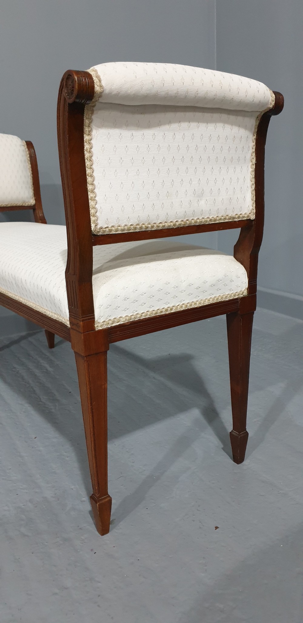 Edwardian Mahogany Window Stool View V