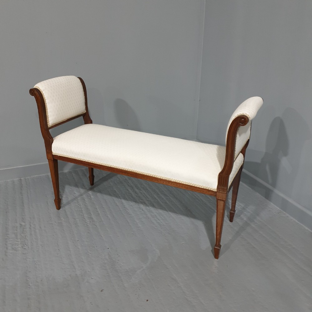 Edwardian Mahogany Window Stool