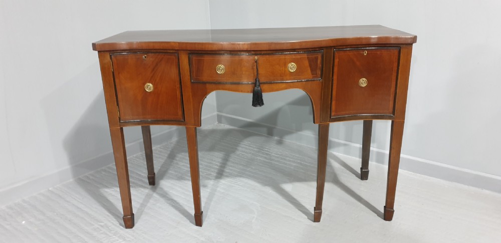 Serpentine Georgian Mahogany Sideboard View III