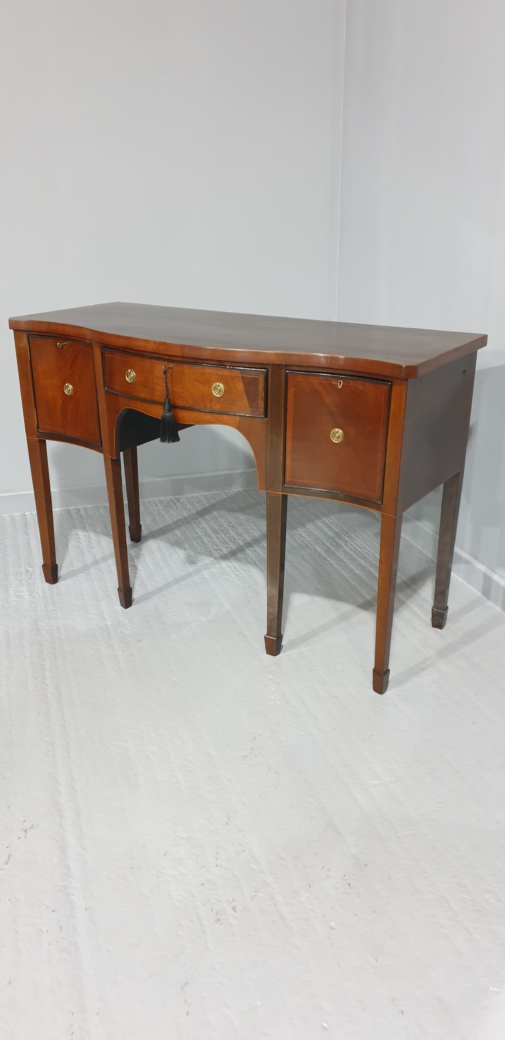 Serpentine Georgian Mahogany Sideboard View IV