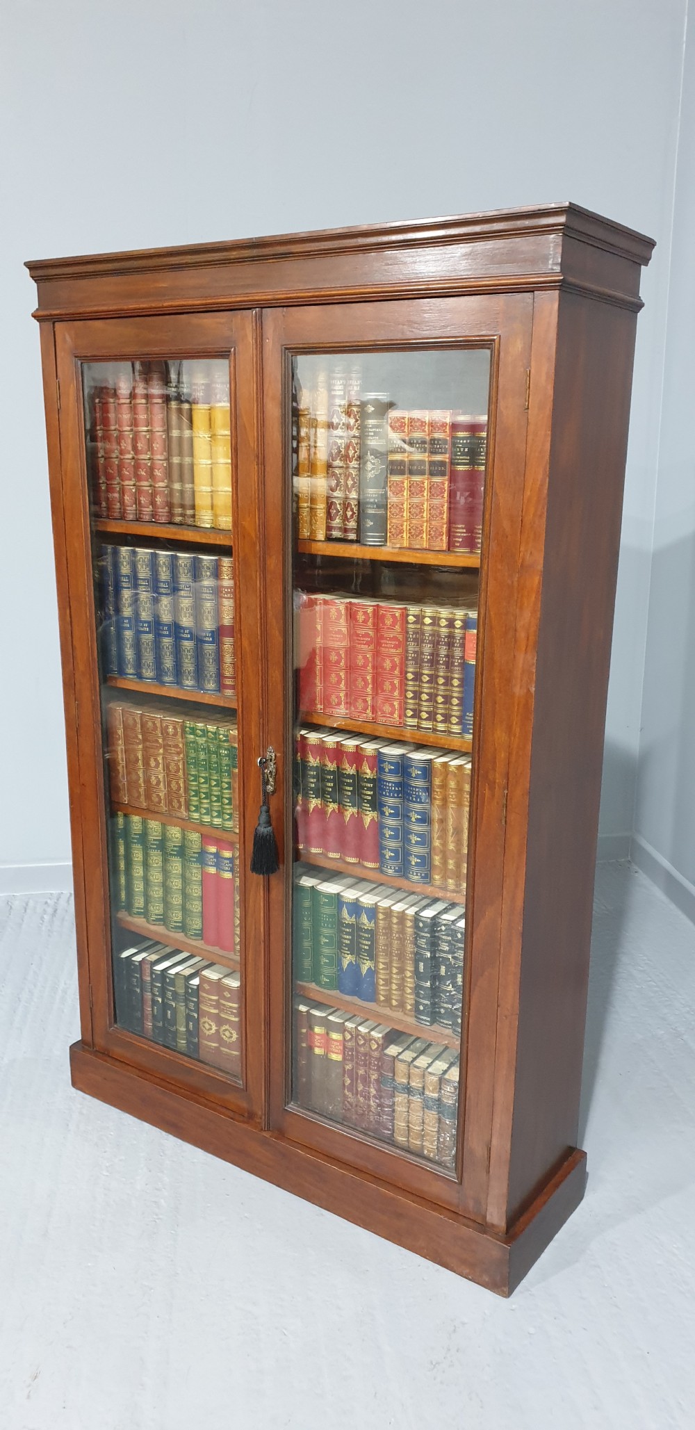 Tall Victorian Mahogany Adjustable Bookcase View IV