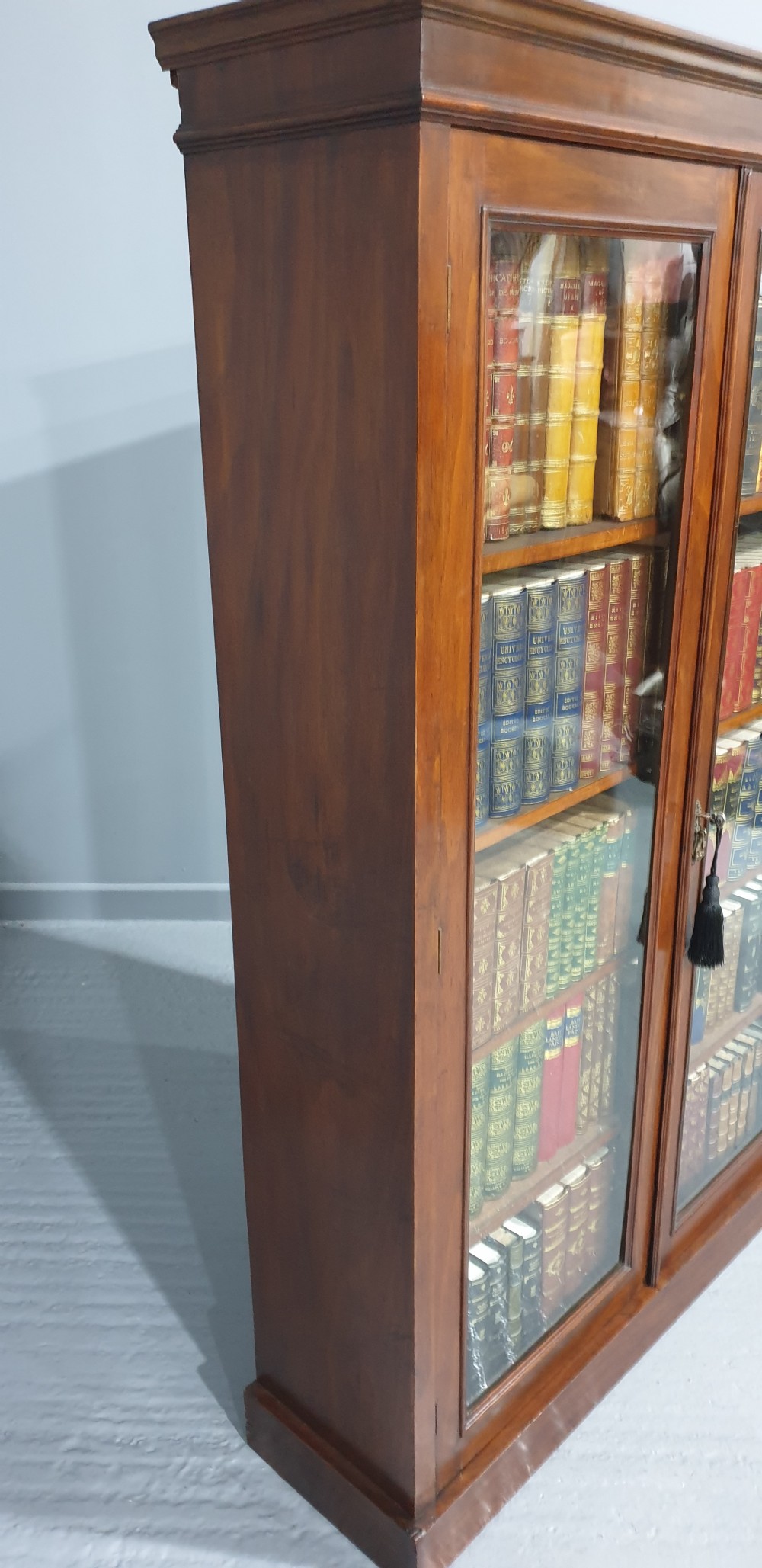 Tall Victorian Mahogany Adjustable Bookcase View VII