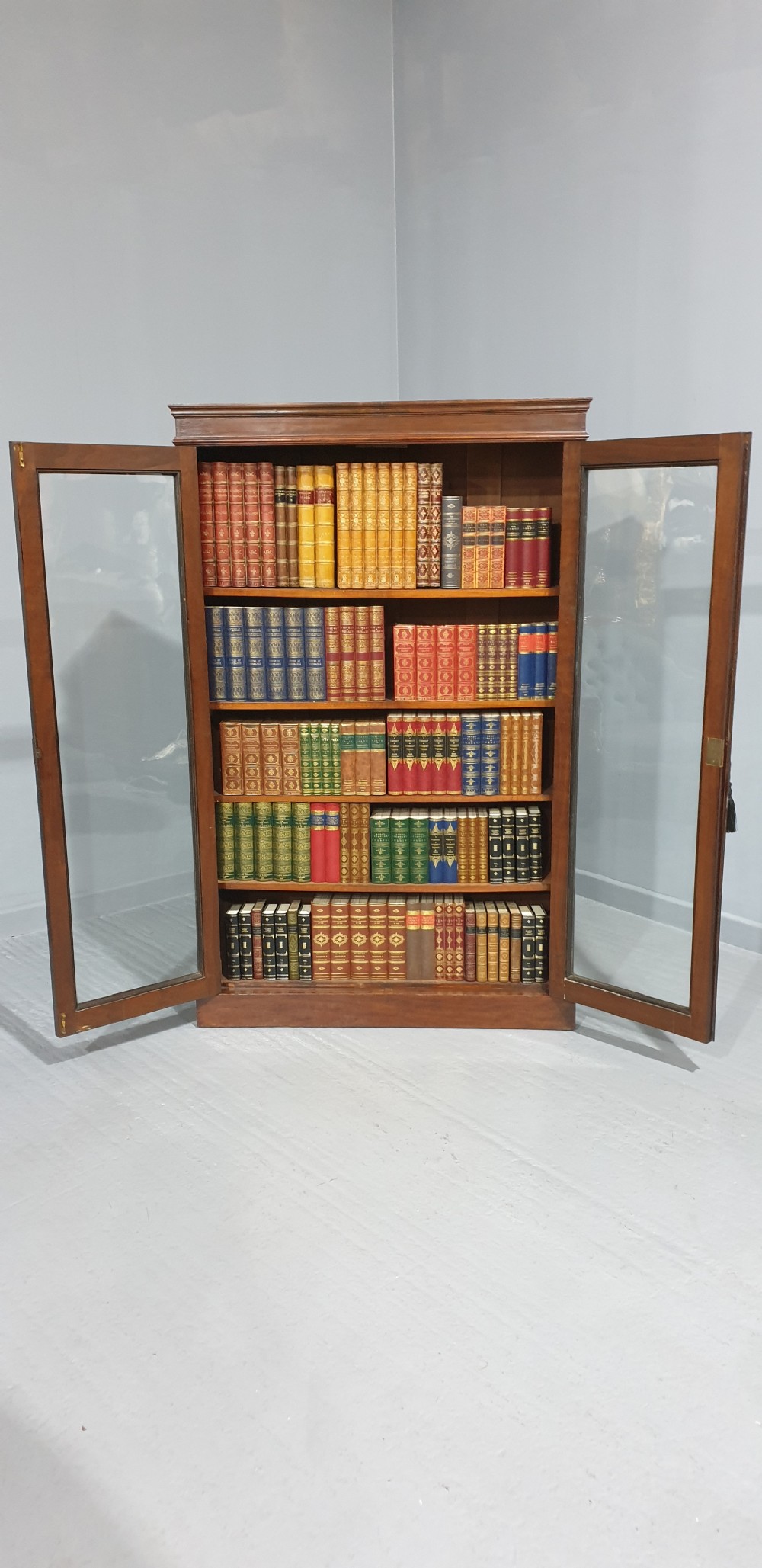 Tall Victorian Mahogany Adjustable Bookcase View VIII