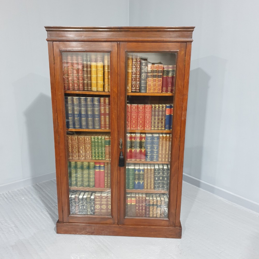 Tall Victorian Mahogany Adjustable Bookcase