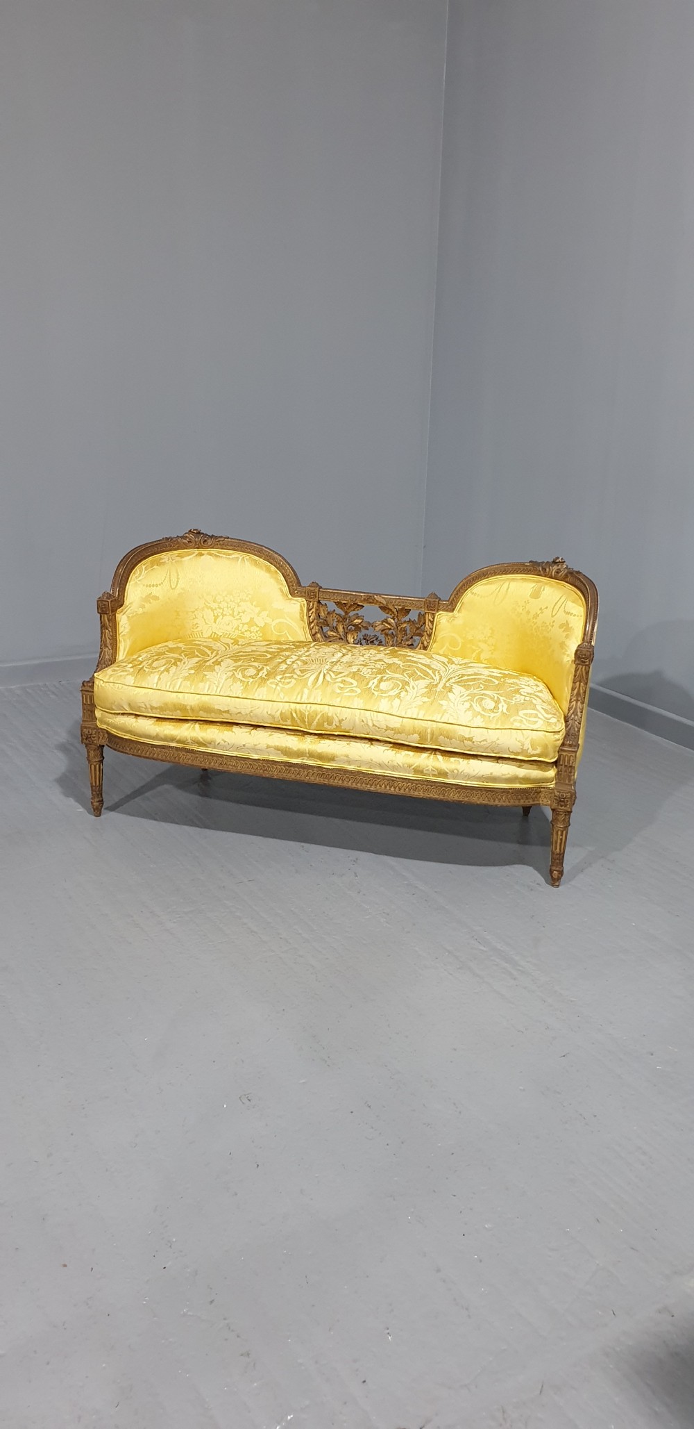 Outstandng French Gilt Sofa View II