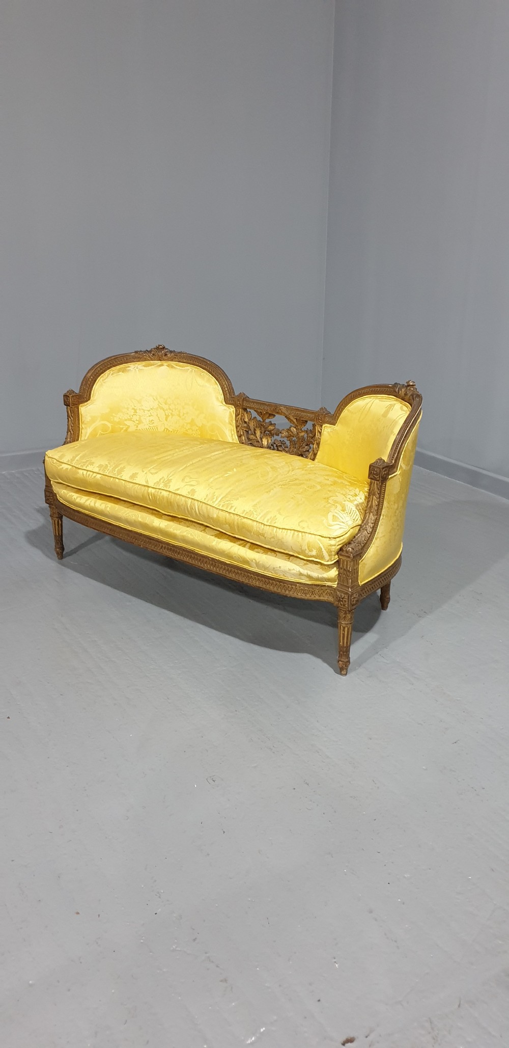Outstandng French Gilt Sofa View III