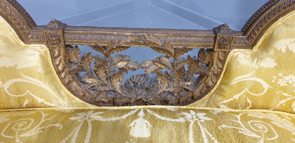 Outstandng French Gilt Sofa View IV