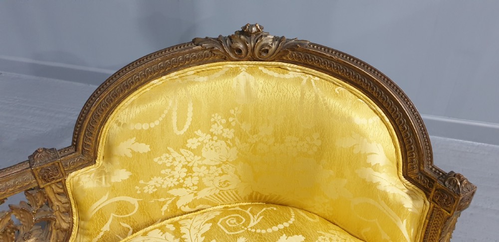 Outstandng French Gilt Sofa View V