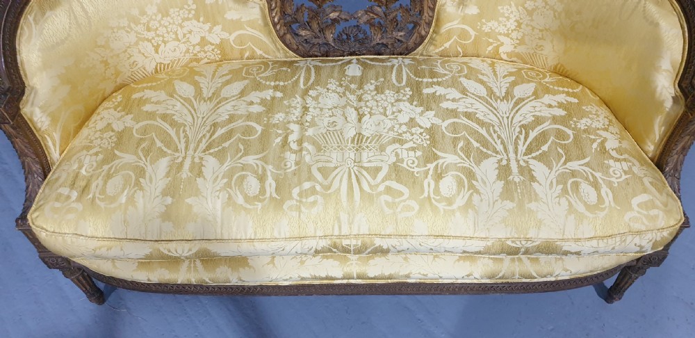Outstandng French Gilt Sofa View VI