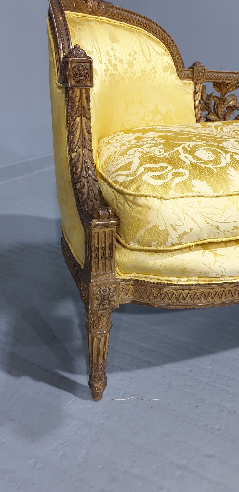 Outstandng French Gilt Sofa View VII
