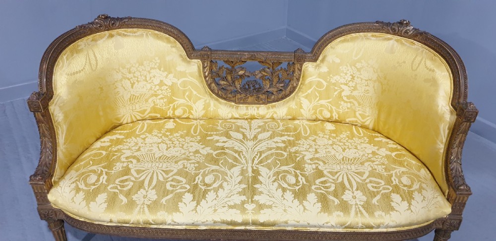 Outstandng French Gilt Sofa View XIV