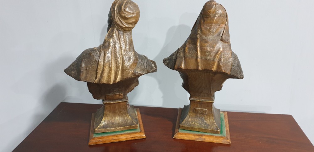 Superb Pair Goldscheider Busts View V