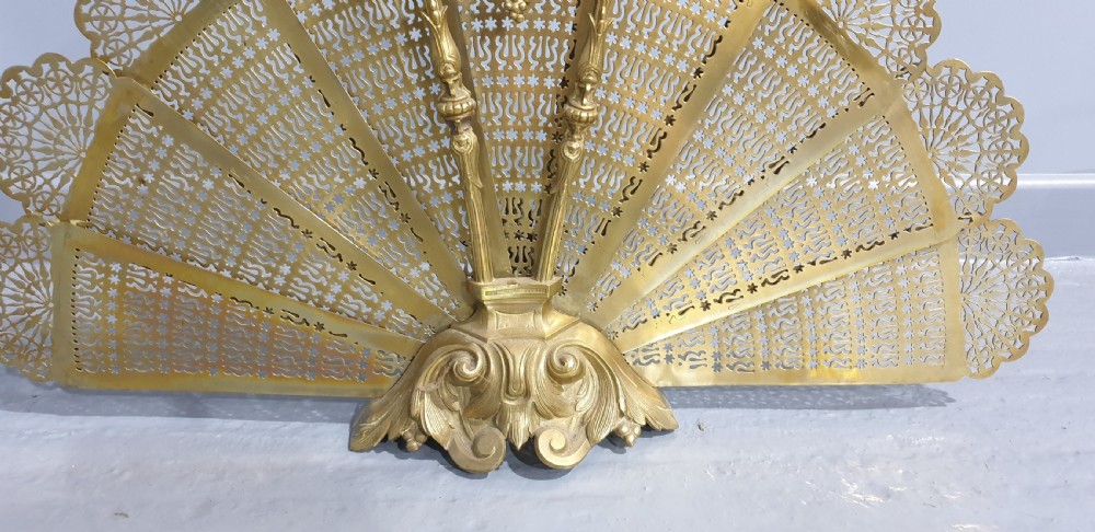 Early C20th Brass Peacock Screen View III